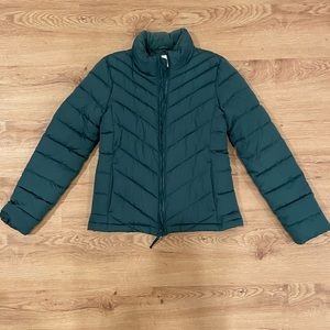 Gap lightweight puffer coat, Dark Green